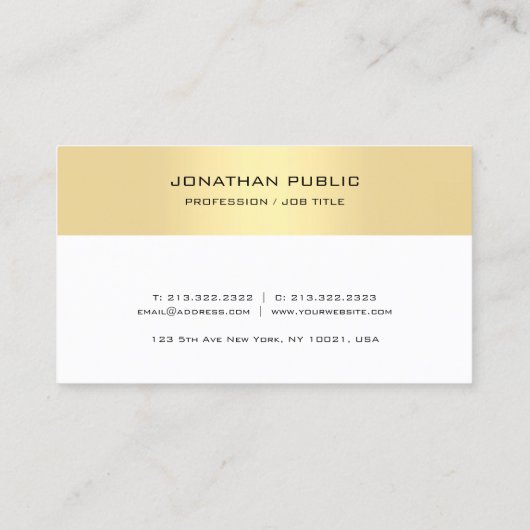 フェイク金ゴールドホワイトアポイントメントリマインダーテンプレート 予約カード (裏面)