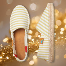 フェイク金ゴールドホワストライプイトファッションシックールクスリップまたは滑ることオン