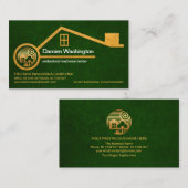 フェイク金ゴールドホームグリーンフォレスト請負グランジ業者 名刺 (正面/裏面)