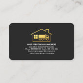 フェイク金ゴールドホーム移動トラック 名刺 (裏面)