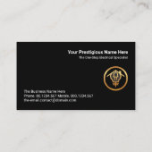 フェイク金ゴールドホーム電気配線回路 名刺 (裏面)