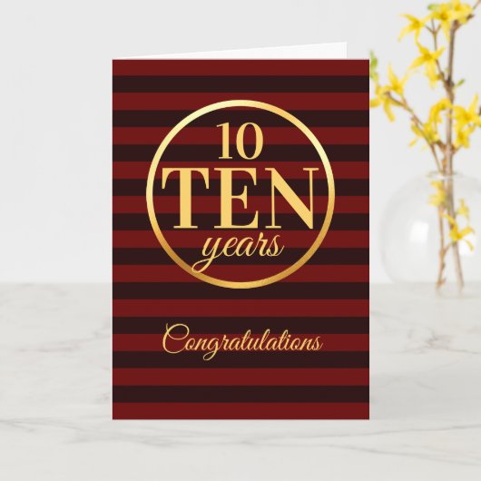 フェイク金ゴールドマイルストーン従業員記念日カード カード (黄色い花)