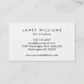 フェイク金ゴールドマーブル抽象芸術エレガンス 名刺 (裏面)