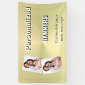 フェイク金ゴールドミニマル 横断幕 (縦)