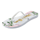 フェイク金ゴールドメイド・オブ・オーナー(花嫁付き添い人)(フローラと名前) ビーチサンダル (アングル)