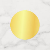 フェイク金ゴールドメタリックモダンテンプレートエレガント コンフェッティ (スモール正面)