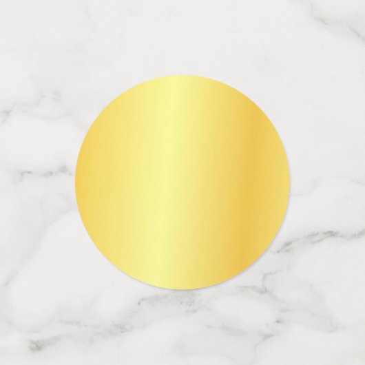 フェイク金ゴールドメタリックモダンテンプレートエレガント コンフェッティ (スモール正面)