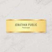 フェイク金ゴールドメタリックルックテンプレートエレガントモダン スキニー名刺 (正面)