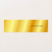 フェイク金ゴールドメタリックルックテンプレートモダンエレガント 名刺 (外部フラット)