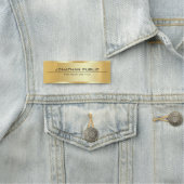 フェイク金ゴールドメタリックルックモダンエレガントシンプル 名札 (インサイチュ)