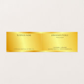 フェイク金ゴールドメタリックルックモダンラグジュアリーテンプレート 名刺 (内部フラット)