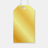 フェイク金ゴールドメタリック空白のテンプレートエレガント ギフトタグ (正面)