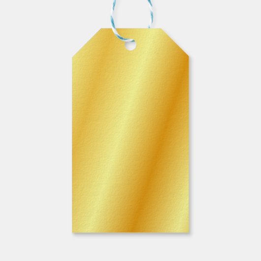 フェイク金ゴールドメタリック調エレガント空白のテンプレート ギフトタグ (裏面)