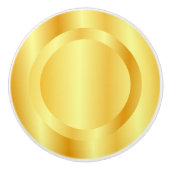 フェイク金ゴールドメタリック調エレガント空白のテンプレート セラミックノブ (正面)