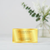 フェイク金ゴールドメタリック調モダンエレガントテンプレート 名刺 (スタンド正面)