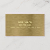 フェイク金ゴールドメタルテクスチャアポイントメントカード 予約カード (裏面)