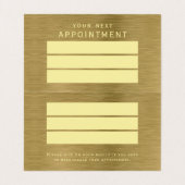 フェイク金ゴールドメタルテクスチャアポイントメントカード 名刺 (内部フラット)