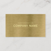 フェイク金ゴールドメタルテクスチャギフト証明書 名刺 (裏面)