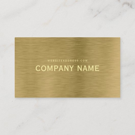 フェイク金ゴールドメタルテクスチャギフト証明書 名刺 (裏面)