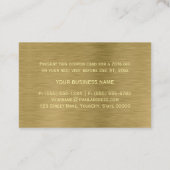 フェイク金ゴールドメタルテクスチャ割引伝票 割引カード (裏面)