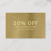 フェイク金ゴールドメタルテクスチャ割引伝票 割引カード (正面)