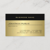 フェイク金ゴールドモダングラマーパーソナライズされたテンプレート 名刺 (正面)