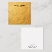 フェイク金ゴールドモダンジュエリースタッドイヤリング表示 スクエア名刺 (正面/裏面)