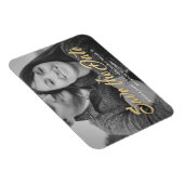 フェイク金ゴールドモダンセーブザデートマグネット マグネット (右側)