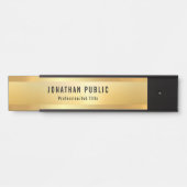 フェイク金ゴールドモダンテンプレートグラマラストレンディー サインプレート (正面)