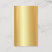 フェイク金ゴールドモダンプロフェッショナルエレガント 名刺 (裏面)