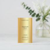 フェイク金ゴールドモダンプロフェッショナルエレガント 名刺 (スタンド正面)