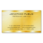 フェイク金ゴールドモダンプロフェッショナルテンプレート マグネット名刺 (正面)