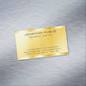 フェイク金ゴールドモダンプロフェッショナルテンプレート マグネット名刺 (インサイチュ)