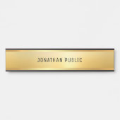 フェイク金ゴールドモダンミニマリストテンプレート サインプレート (正面)