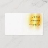 フェイク金ゴールドモダンミニマルエレガントテンプレート 名刺 (裏面)