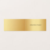 フェイク金ゴールドモダンミニマルエレガントテンプレート 名刺 (外部フラット)