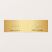フェイク金ゴールドモダンミニマルエレガントテンプレート 名刺 (内部フラット)