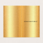フェイク金ゴールドモダンミニマルエレガントプロフェッショナル 名刺 (外部フラット)