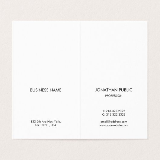 フェイク金ゴールドモダンミニマルエレガントプロフェッショナル 名刺 (内部フラット)