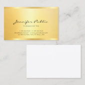 フェイク金ゴールドモダンミニマルエレガントプロフェッショナル 名刺 (正面/裏面)