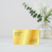 フェイク金ゴールドモダンミニマルエレガントプロフェッショナル 名刺 (スタンド正面)