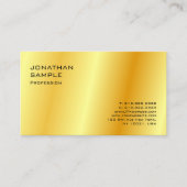 フェイク金ゴールドモダンミニマルエレガントプロフェッショナル 名刺 (正面)