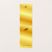 フェイク金ゴールドモダンモノグラエレガントムテンプレートラグジュアリー 名刺 (外部フラット)