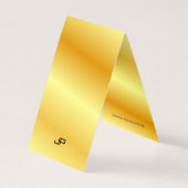 フェイク金ゴールドモダンモノグラエレガントムテンプレートラグジュアリー 名刺 (裏面)