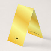 フェイク金ゴールドモダンモノグラムエレガントテンプレート 名刺 (裏面)