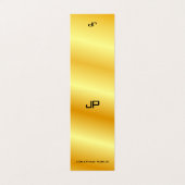 フェイク金ゴールドモダンモノグラムエレガントテンプレート 名刺 (外部フラット)