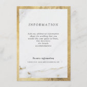 フェイク金ゴールドモダン大理石結婚製エンクロージャカード エンクロージャーカード (正面)