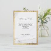 フェイク金ゴールドモダン大理石結婚製エンクロージャカード エンクロージャーカード (スタンド正面)