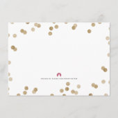 フェイク金ゴールドモダン紙吹雪のアドバイスカード アドバイスカード (裏面)