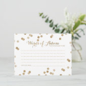 フェイク金ゴールドモダン紙吹雪のアドバイスカード アドバイスカード (スタンド正面)